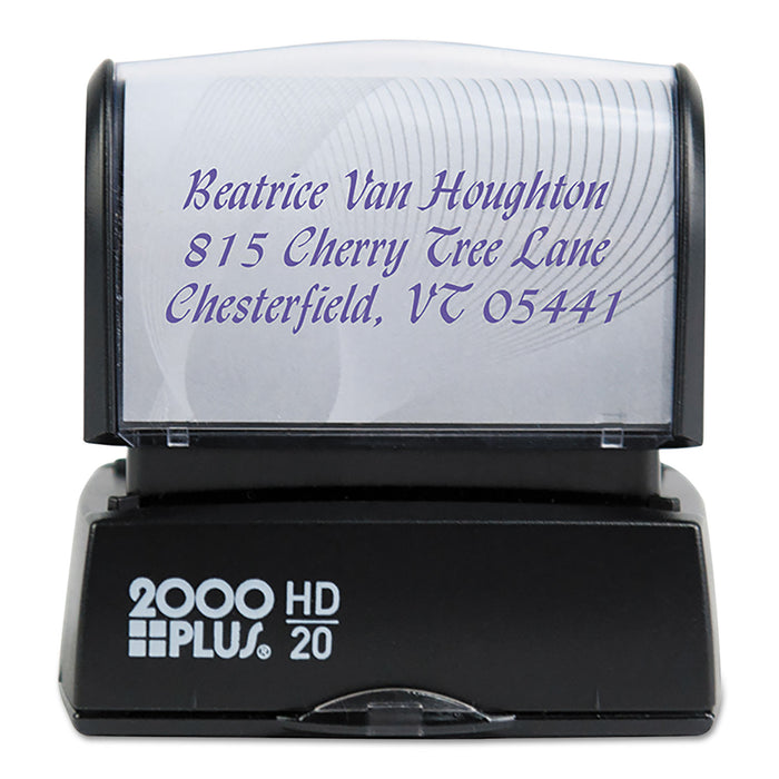 HD Custom Stamp, Pre-Inked, Blk/Blue/Green/Gold/Orange/Red/Violet, 1 1/2 x 9/16