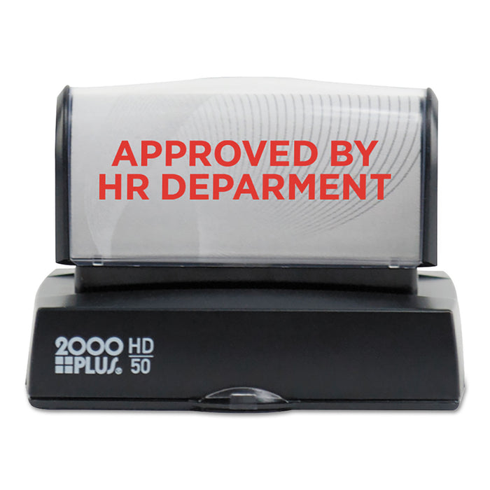 HD Custom Stamp, Pre-Inked, Blk/Blue/Green/Gold/Orange/Red/Violet, 2 3/4x1 3/16
