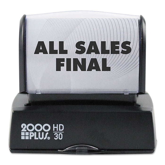HD Custom Stamp, Pre-Inked, Black/Blue/Green/Gold/Orange/Red/Violet, 2 x 11/16