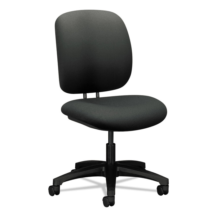 ComforTask Task Swivel Chair, Supports up to 300 lbs., Iron Ore Seat, Iron Ore Back, Black Base