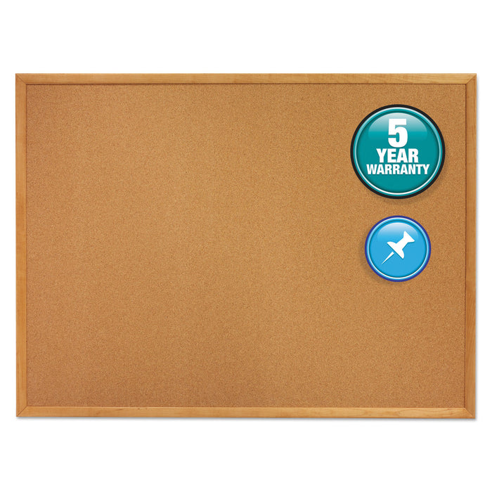 Classic Series Cork Bulletin Board, 72 x 48, Oak Finish Frame
