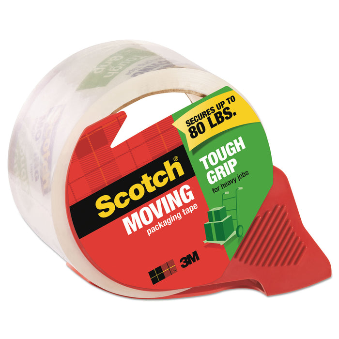 Tough Grip Moving Packaging Tape, 3" Core, 1.88" x 54.6 yds, Clear