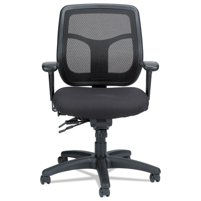 Apollo Multi-Function Mesh Task Chair, Supports up to 250 lbs., Silver Seat/Silver Back, Black Base