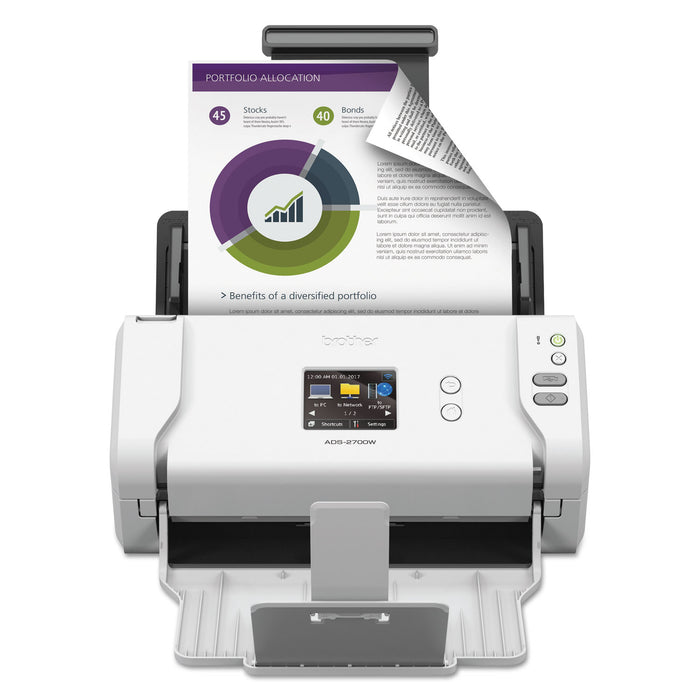 ADS2700W Wireless High-Speed Color Duplex Desktop Document Scanner with Touchscreen LCD