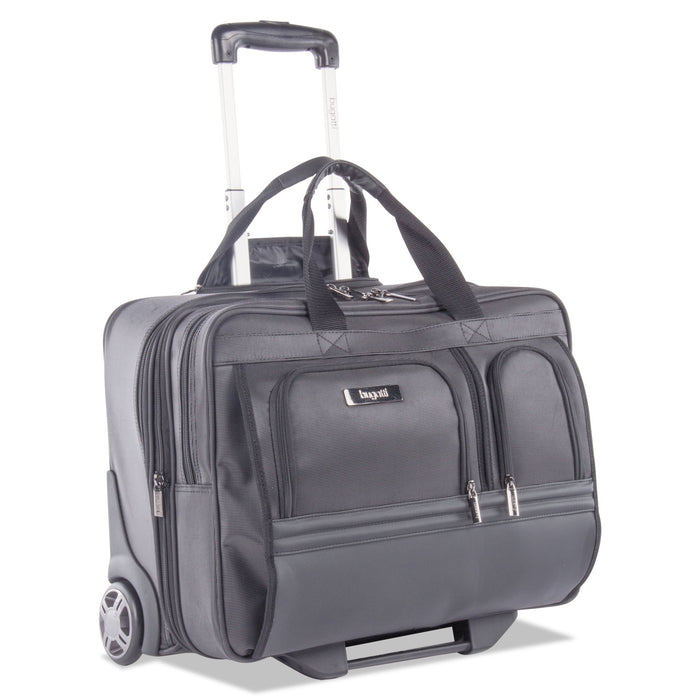 Harry Business Case on Wheels, 8.25" x 8.25" x 13.5", Polyester, Black
