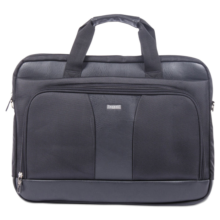 Gregory Executive Briefcase, 18" x 9" x 18", Nylon/Synthetic Leather, Black