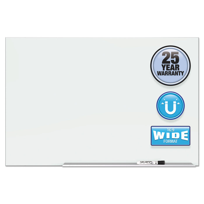 Element Framed Magnetic Glass Dry-Erase Boards, 50" x 28", Aluminum Frame
