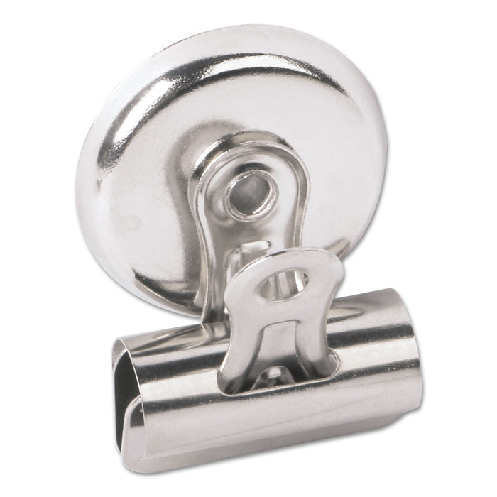 Bulldog Magnetic Clips, Small, Nickel-Plated, 18/Pack
