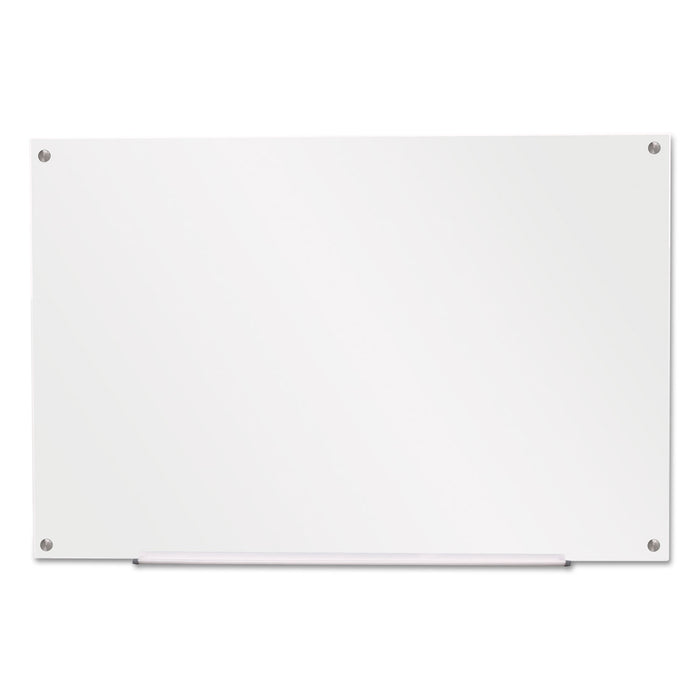 Frameless Glass Marker Board, 36" x 24", White