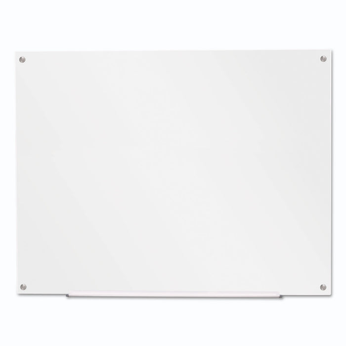 Frameless Glass Marker Board, 48" x 36", White