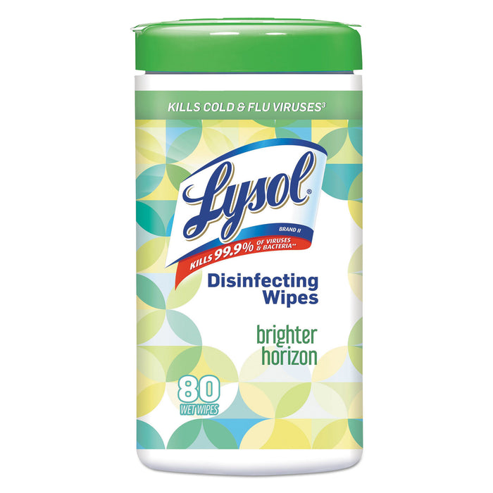 Disinfecting Wipes, 7 x 8, Brighter Horizon, 80 Wipes/Canister, 6 Canisters/Carton