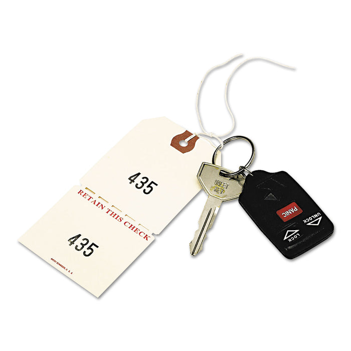 Duplicate Auto Park Tags, 1-500, 4 3/4 x 2 3/8, Manila, 500/Box