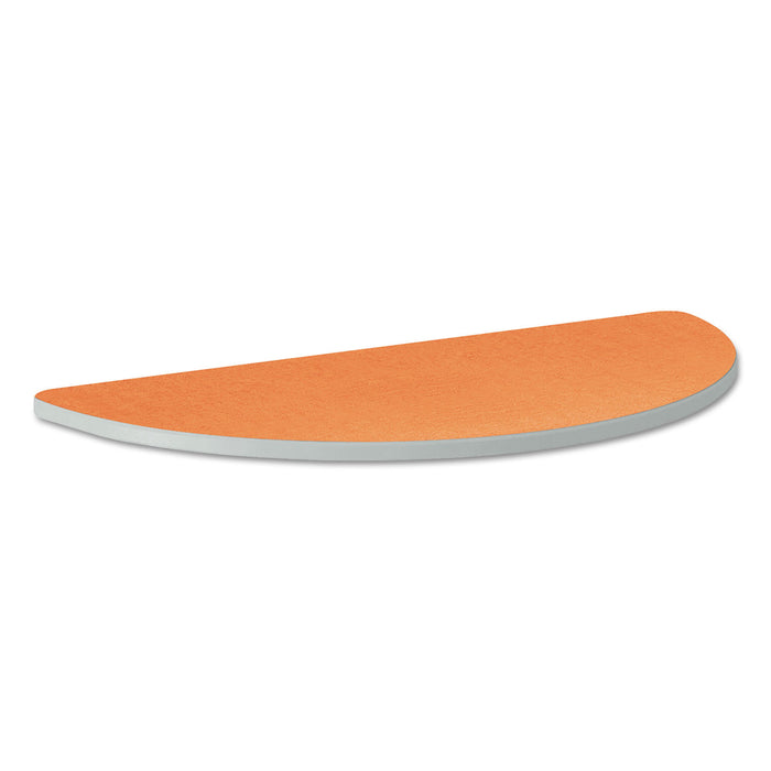 Build Half Round Shape Table Top, 60w x 30d, Tangerine