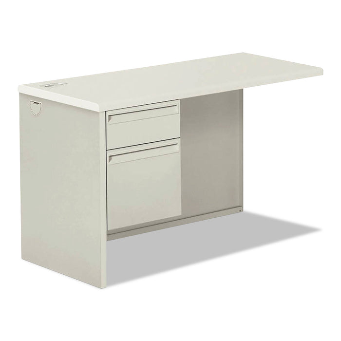 38000 Series Return Pedestal, Box/File, 26.38wx50.38dx31.38h, Left, Silver/Lt GY