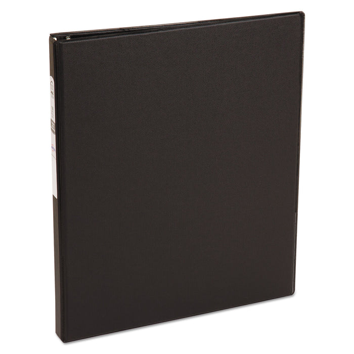 Economy Non-View Binder with Round Rings, 3 Rings, 0.5" Capacity, 11 x 8.5, Black, (3201)