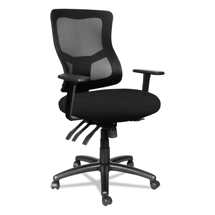 Alera Elusion II Series Mesh Mid-Back Multi-Function with Seat Slide Chair, Supports up to 275 lbs, Black Seat/Back/Base