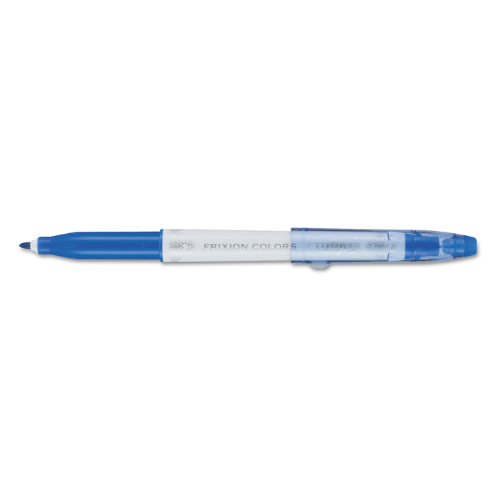 FriXion Colors Erasable Stick Marker Pen, 2.5 mm, Blue Ink, White Barrel