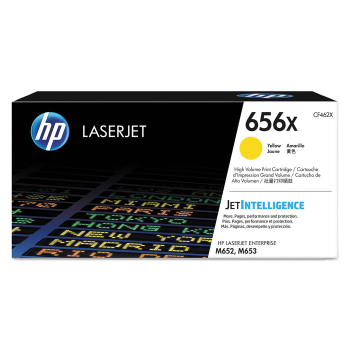 HP 656X, (CF462X) High Yield Yellow Original LaserJet Toner Cartridge