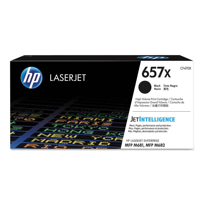 HP 657X, (CF470X) High Yield Black Original LaserJet Toner Cartridge
