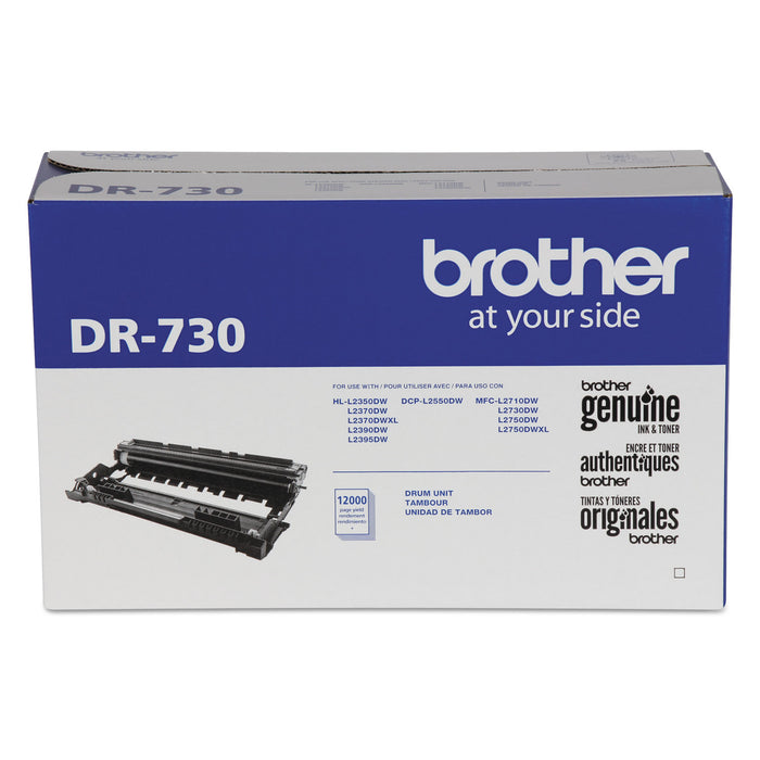 DR730 Drum Unit, 12000 Page-Yield, Black