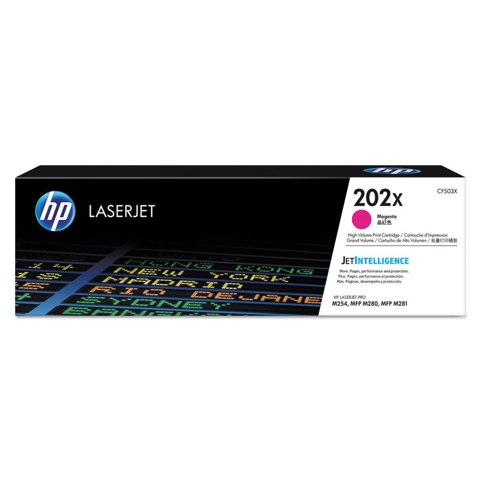 HP 202X, (CF503X) High Yield Magenta Original LaserJet Toner Cartridge
