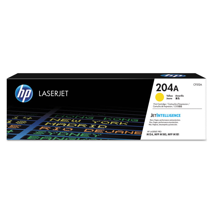 HP 204A, (CF512A) Yellow Original LaserJet Toner Cartridge