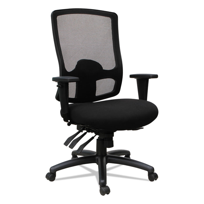 Alera Etros Series High-Back Multifunction with Seat Slide Chair, Supports up to 275 lbs, Black Seat/Black Back, Black Base