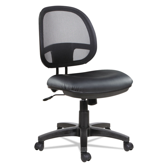 Alera Interval Series Swivel/Tilt Mesh Chair, Supports up to 275 lbs, Black Seat/Black Back, Black Base