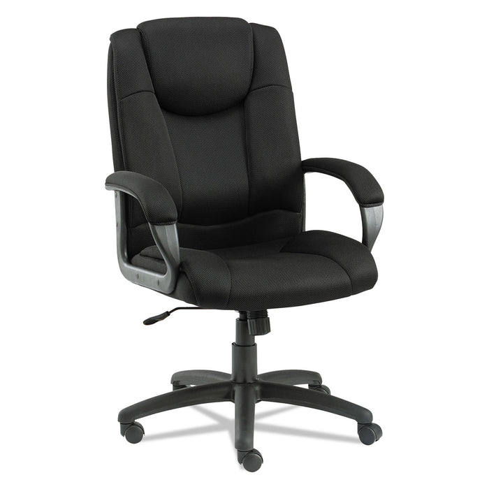 Alera Logan Series Mesh High-Back Swivel/Tilt Chair, Supports up to 275 lbs, Black Seat/Black Back, Black Base