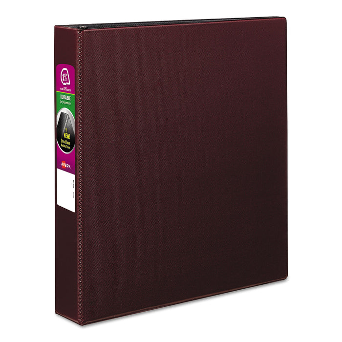 Durable Non-View Binder with DuraHinge and Slant Rings, 3 Rings, 1.5" Capacity, 11 x 8.5, Burgundy