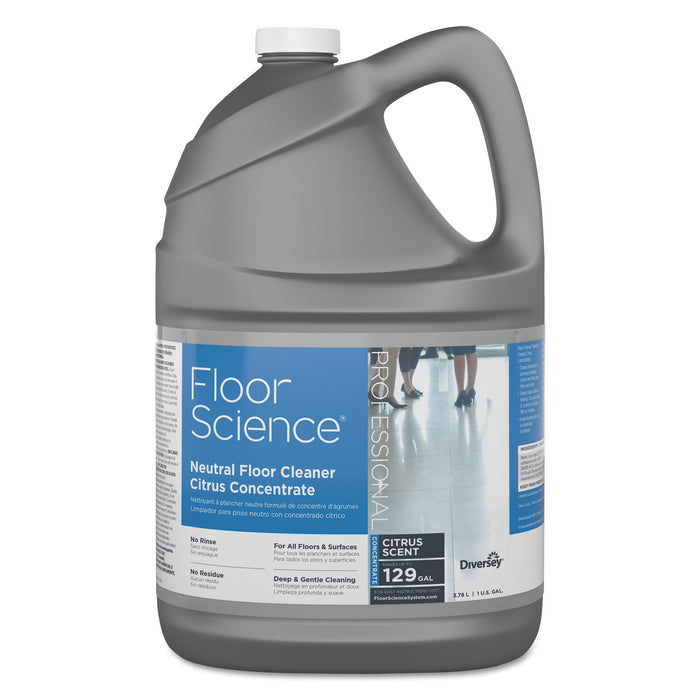 Floor Science Neutral Floor Cleaner Concentrate, Slight Scent, 1 gal, 4/Carton