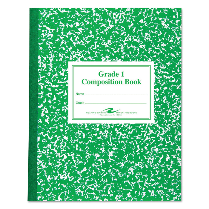 Grade School Ruled Composition Book, Manuscript, Green, 9.75 x 7.75, 50 Sheets