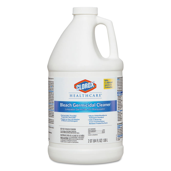 Hospital Cleaner Disinfectant w/Bleach, 2qt Refill