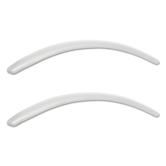 Alera Neratoli Series Replacement Arm Pads, Leather, 1.77w x .59d x 15.15h, White, 1 Pair