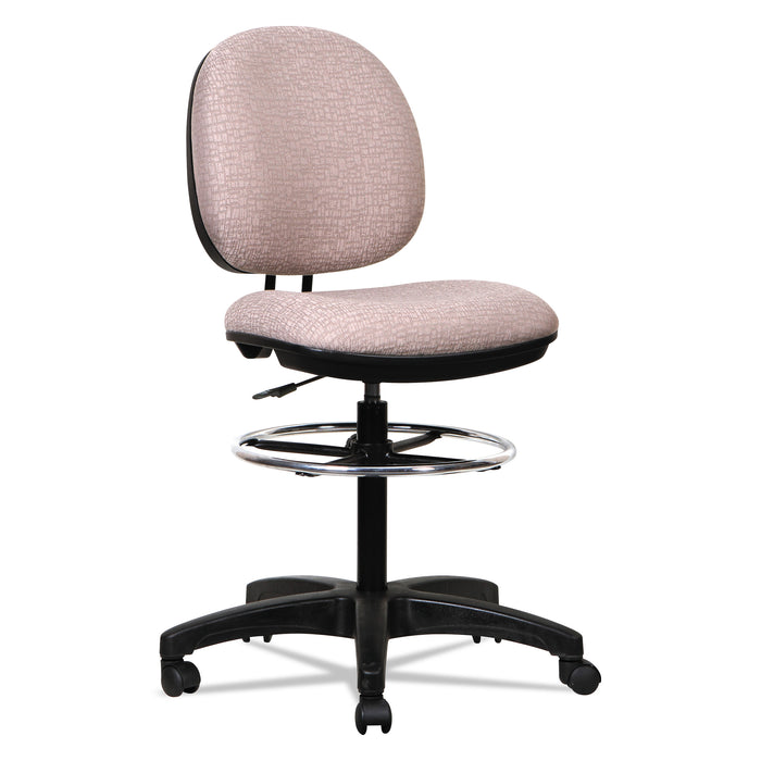 Alera Interval Series Swivel Task Stool, 33.26" Seat Height, Supports up to 275 lbs, Sandstone Tan Seat/Back, Black Base