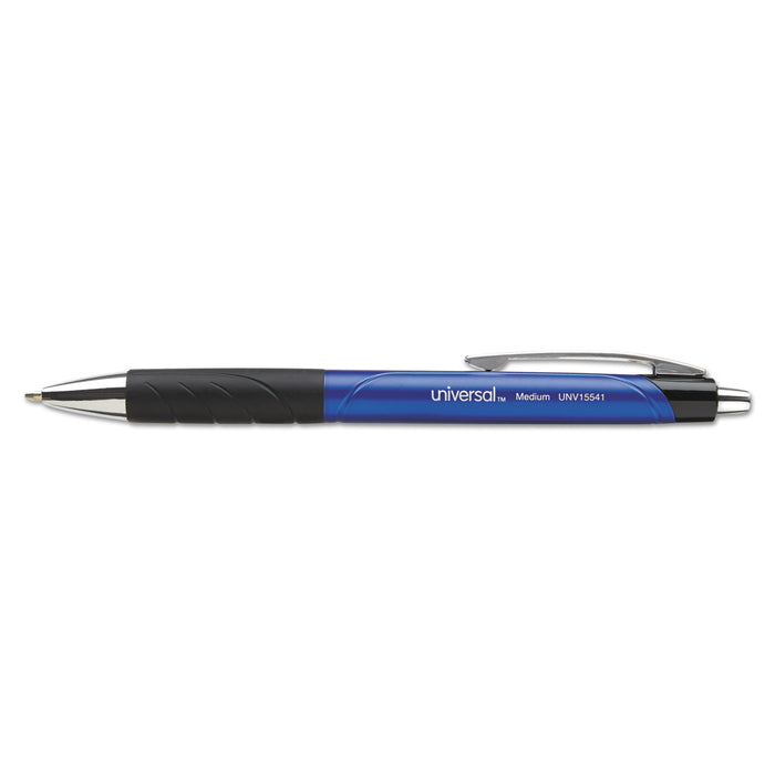 Comfort Grip Retractable Ballpoint Pen, Medium 1mm, Blue Ink/Barrel, Dozen