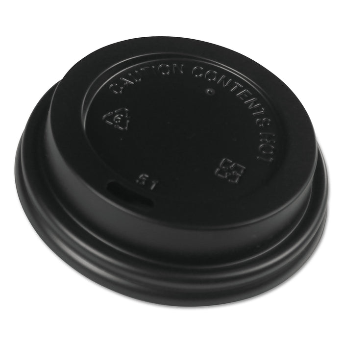 Hot Cup Lids, Fits 8 oz Hot Cups, Black, 1000/Carton