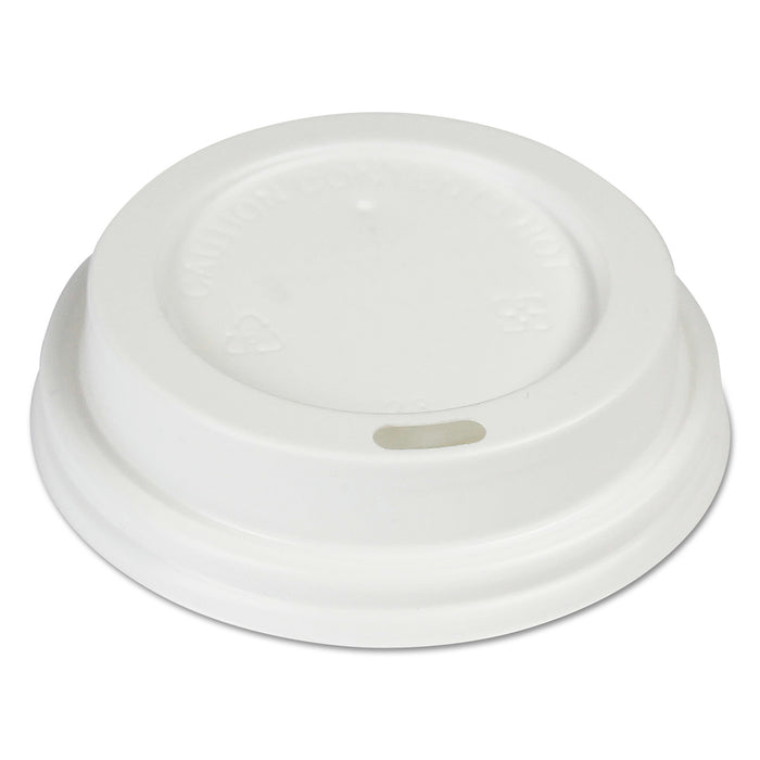 Hot Cup Lids, Fits 8 oz Hot Cups, White, 1000/Carton