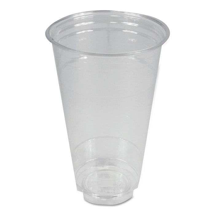 Clear Plastic Cold Cups, 24 oz, PET, 12 Cups/Sleeve, 50 Sleeves/Carton