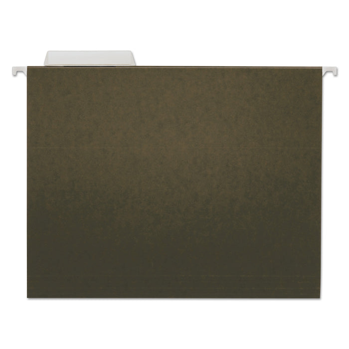 Hanging File Folders, Letter Size, 1/3-Cut Tab, Standard Green, 25/Box