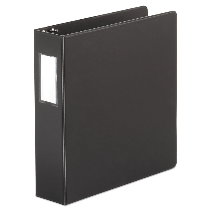 Economy Non-View Round Ring Binder, 3 Rings, 2" Capacity, 11 x 8.5, Black