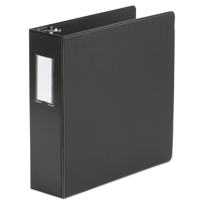 Economy Non-View Round Ring Binder, 3 Rings, 3" Capacity, 11 x 8.5, Black