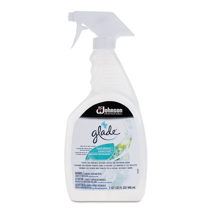 Fabric & Air Spray, Clear Springs, 32 oz, 6/Carton