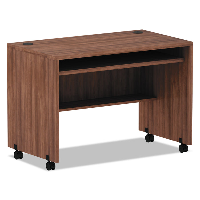 Alera Valencia Series Mobile Workstation Desk, 41.38w x 23.63d x 30h, Modern Walnut