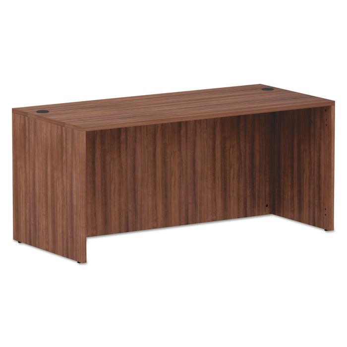 Alera Valencia Series Straight Front Desk Shell, 65w x 29.5d x 29.63h, Modern Walnut