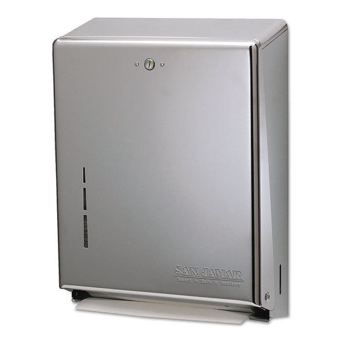 C-Fold/Multifold Towel Dispenser, Stainless Steel, 11 3/8 x 4 x 14 3/4