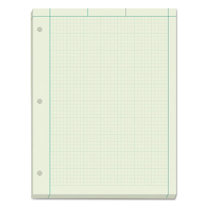 Engineering Computation Pads, 5 sq/in Quadrille Rule, 8.5 x 11, Green Tint, 200 Sheets