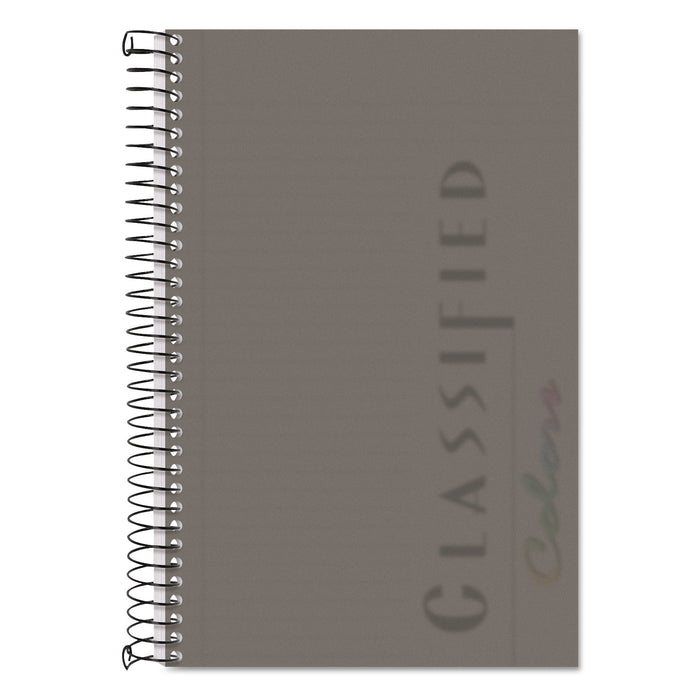 Color Notebooks, 1 Subject, Narrow Rule, Graphite Cover, 8.5 x 5.5, 100 Sheets