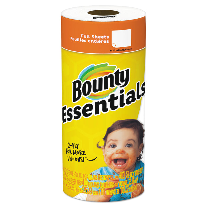 Essentials Paper Towels, 2-Ply, White, 10.2" x 11", 40 Sheets/Roll