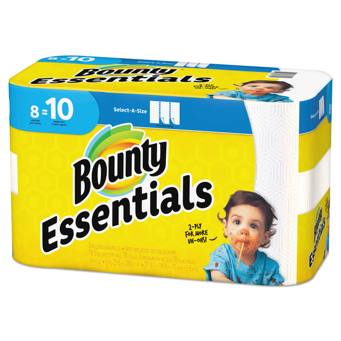 Essentials Select-A-Size Paper Towels, 2-Ply, 78 Sheets/Roll, 8 Rolls/Carton
